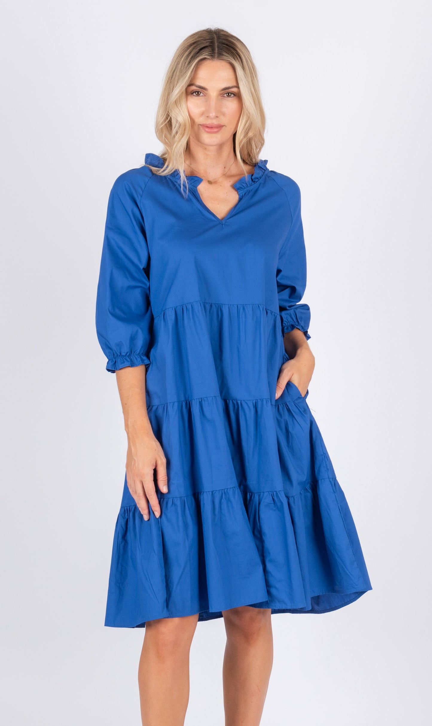 Christina Poplin Midi Dress