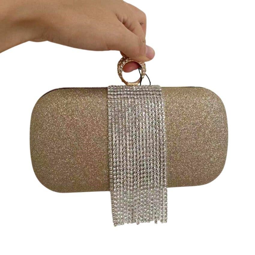 Ofelia Gold Evening Clutch
