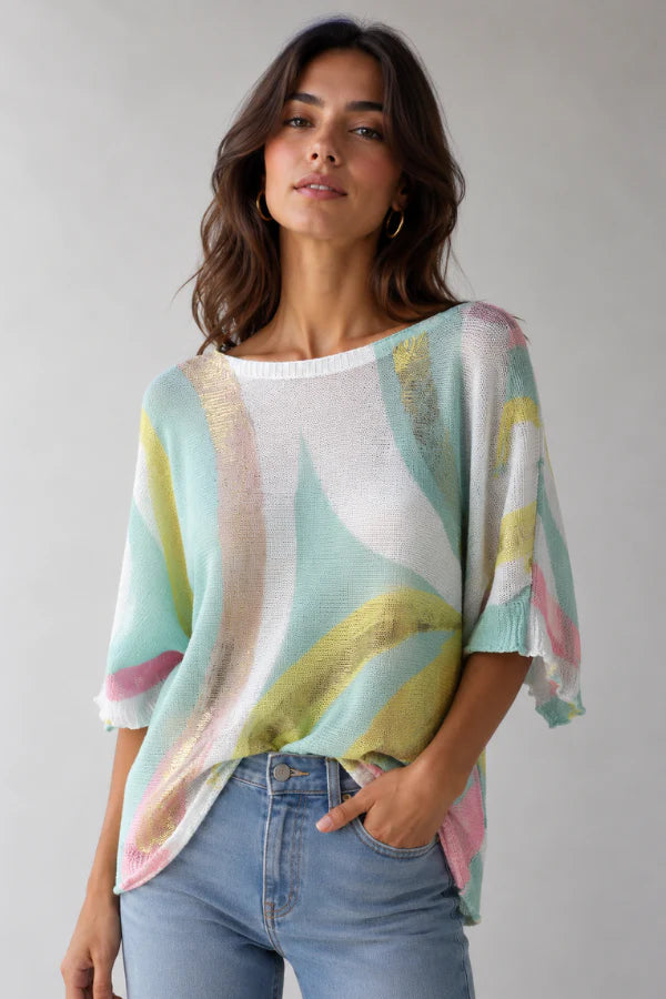 Foil Knit Top