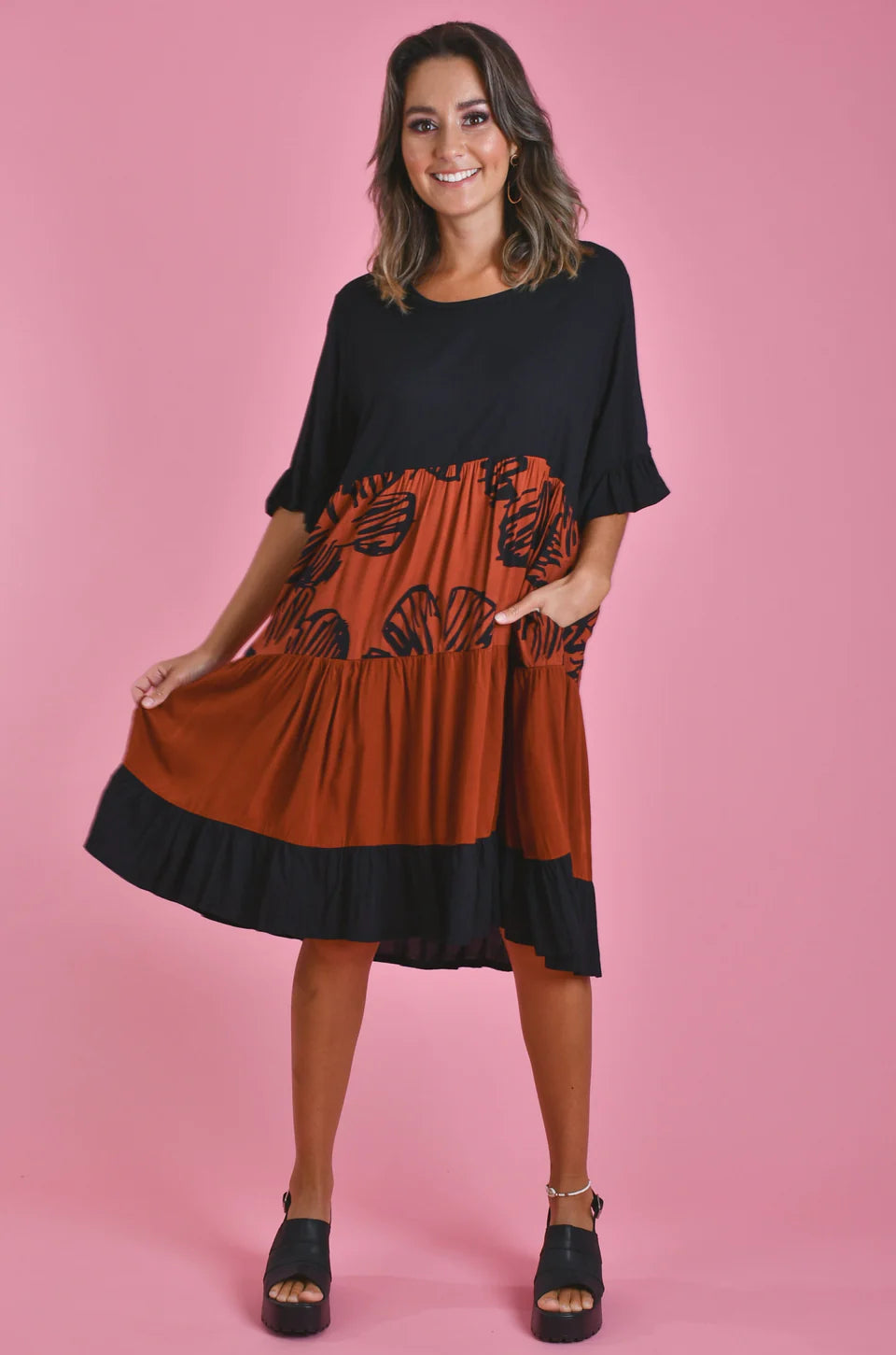 Autumn Vibes Panel Dress