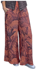 Rust Palm Linen Pant