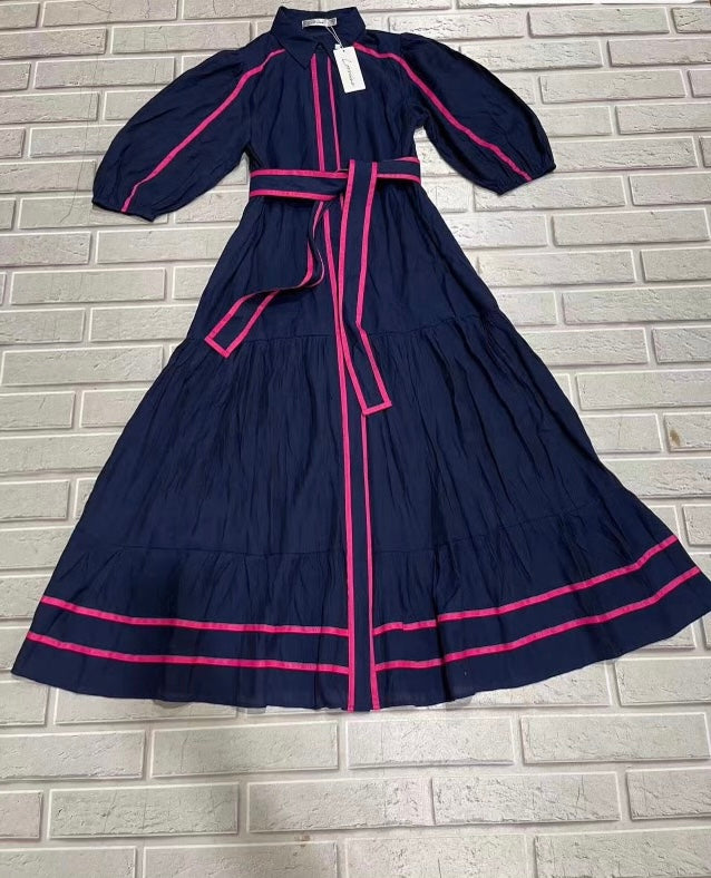 Cora Navy Maxi Dress