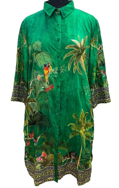 Tropical Shirt Dress