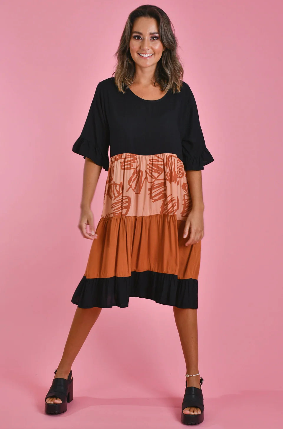 Autumn Vibes Panel Dress