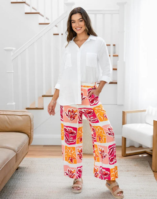 Postcard Print Pant