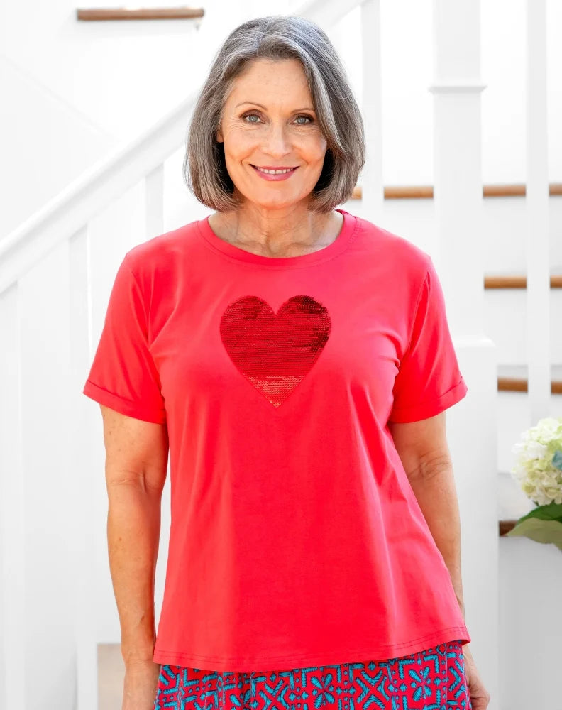 Heart Sequin Tee