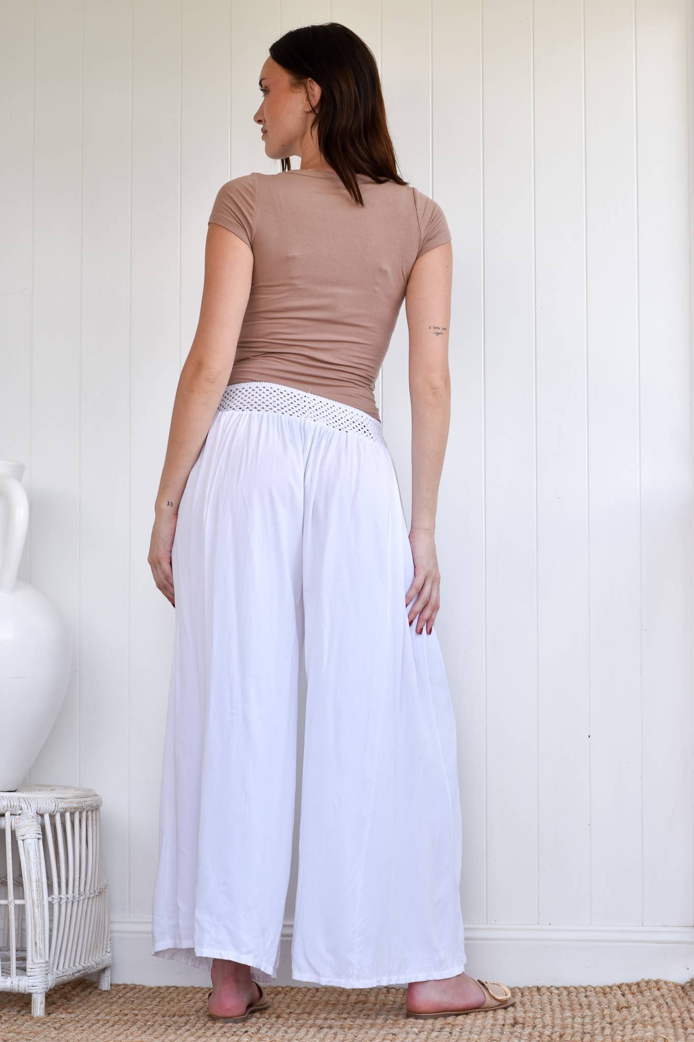 WHITE  O/S PANT