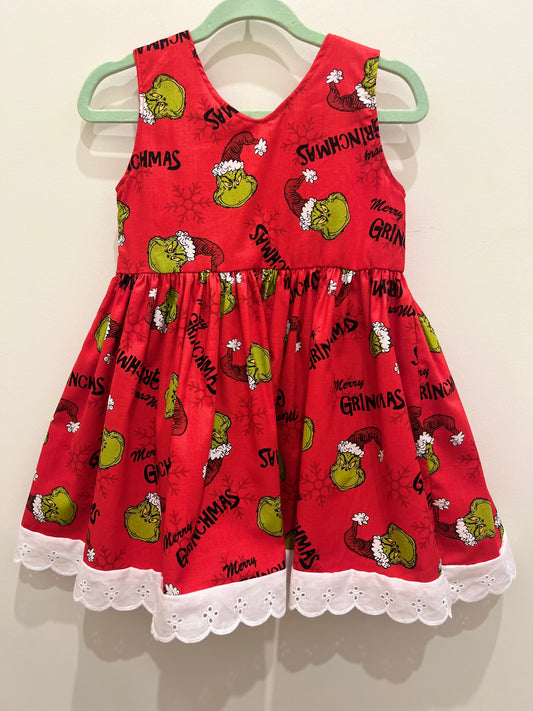 Red Grinch Christmas Dress