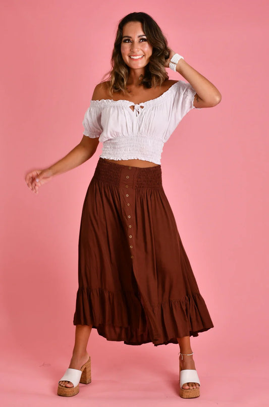 Chocolate Maxi Skirt