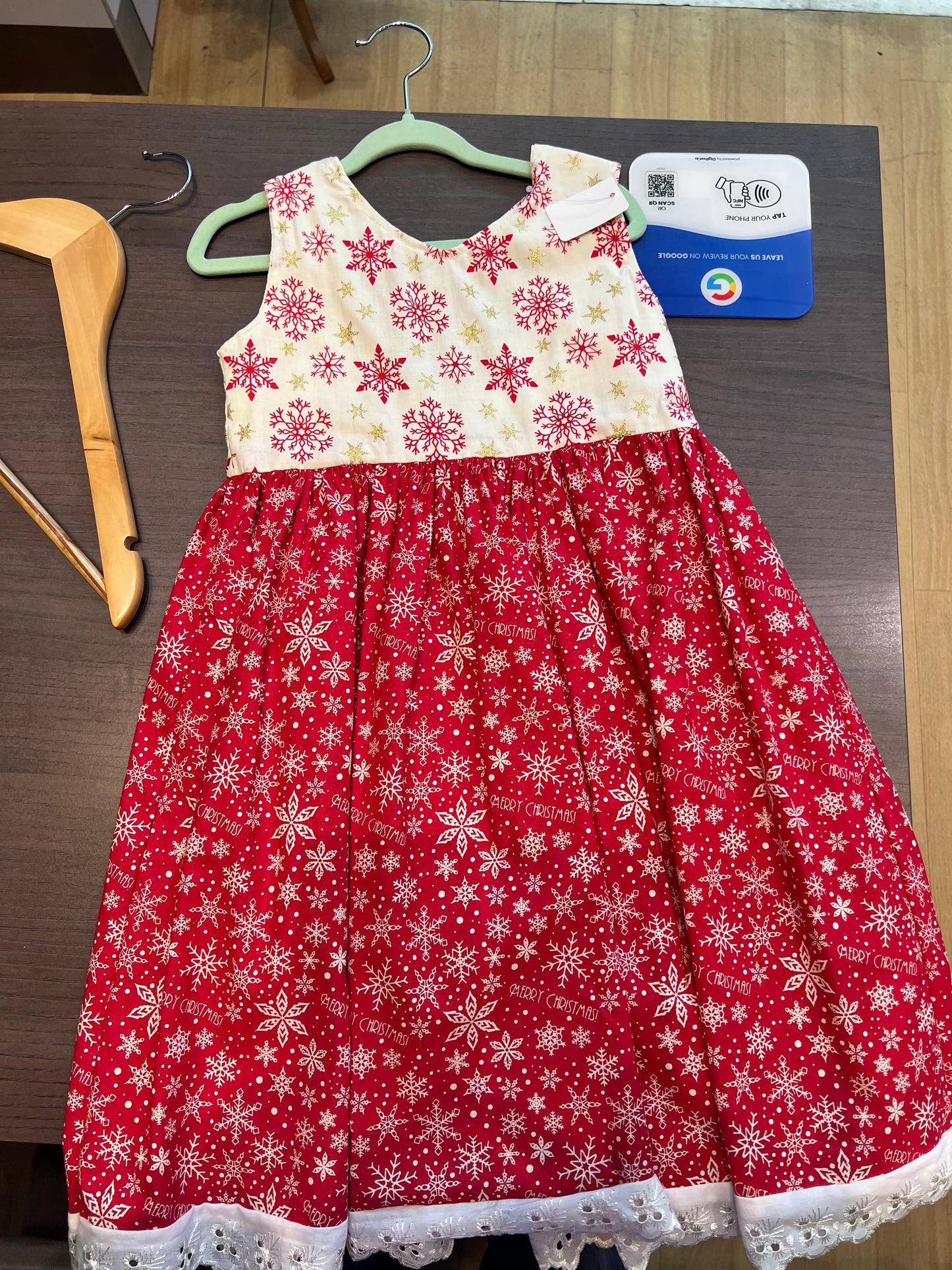 Red Snowflake Girls Dress