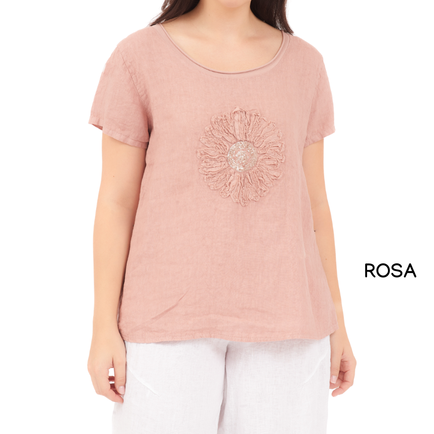 Flora Linen Top