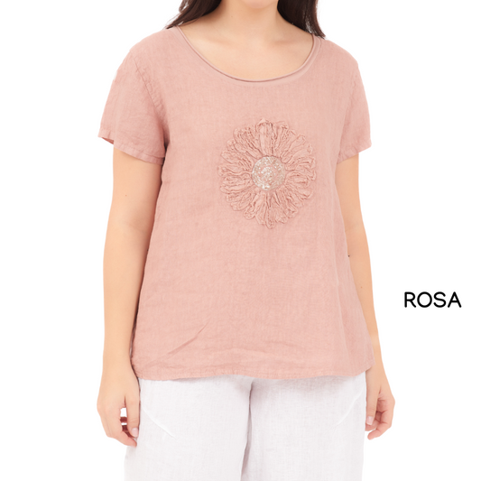 Flora Linen Top