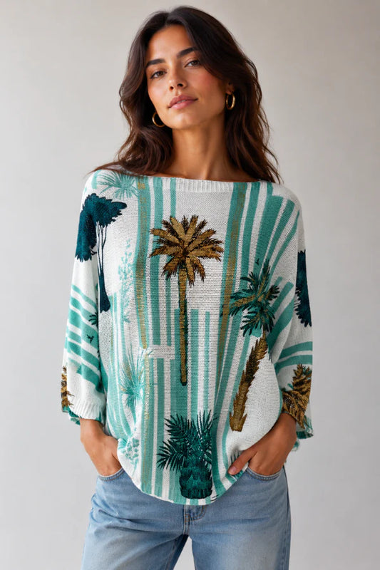 Foil Knit Top