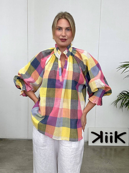 Elsie Gingham Blouse