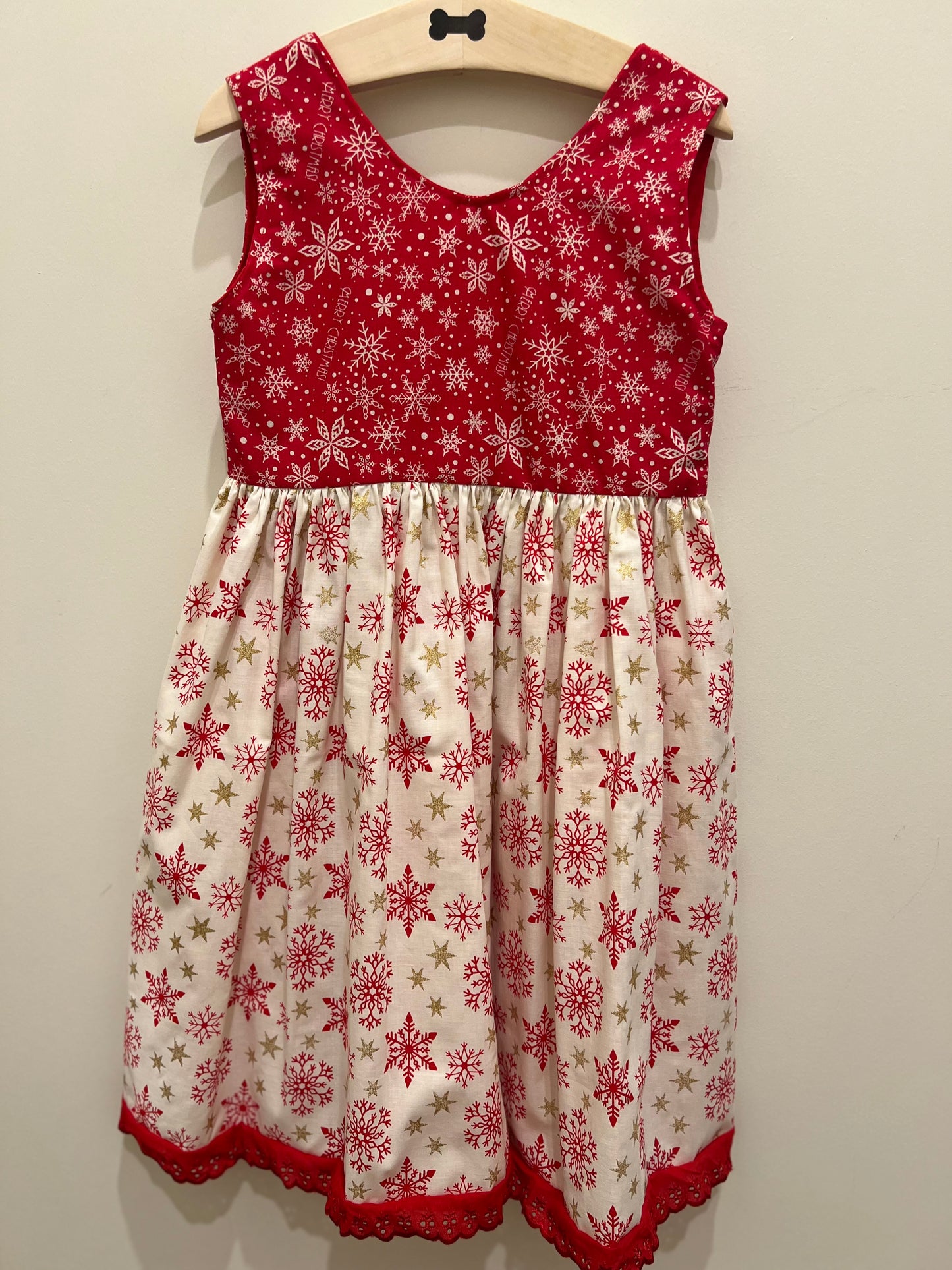 Red Snowflake Girls Dress