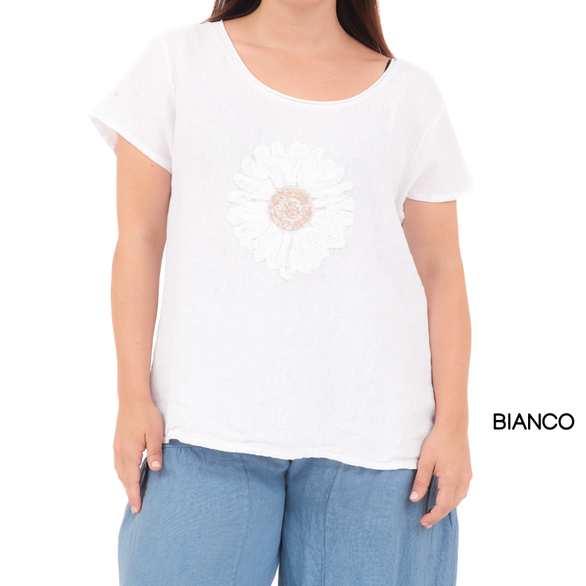 Flora Linen Top