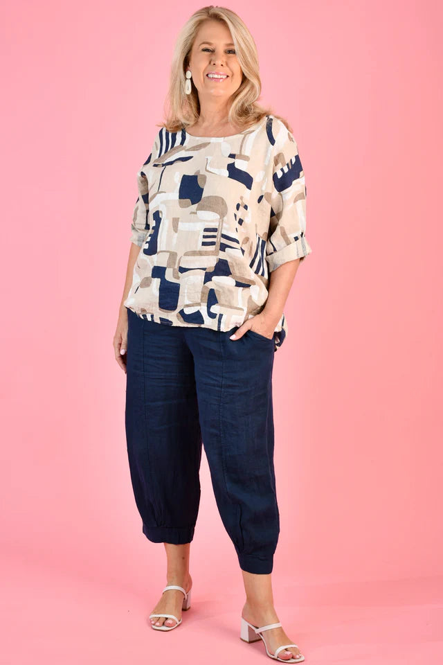 Vino Linen Top
