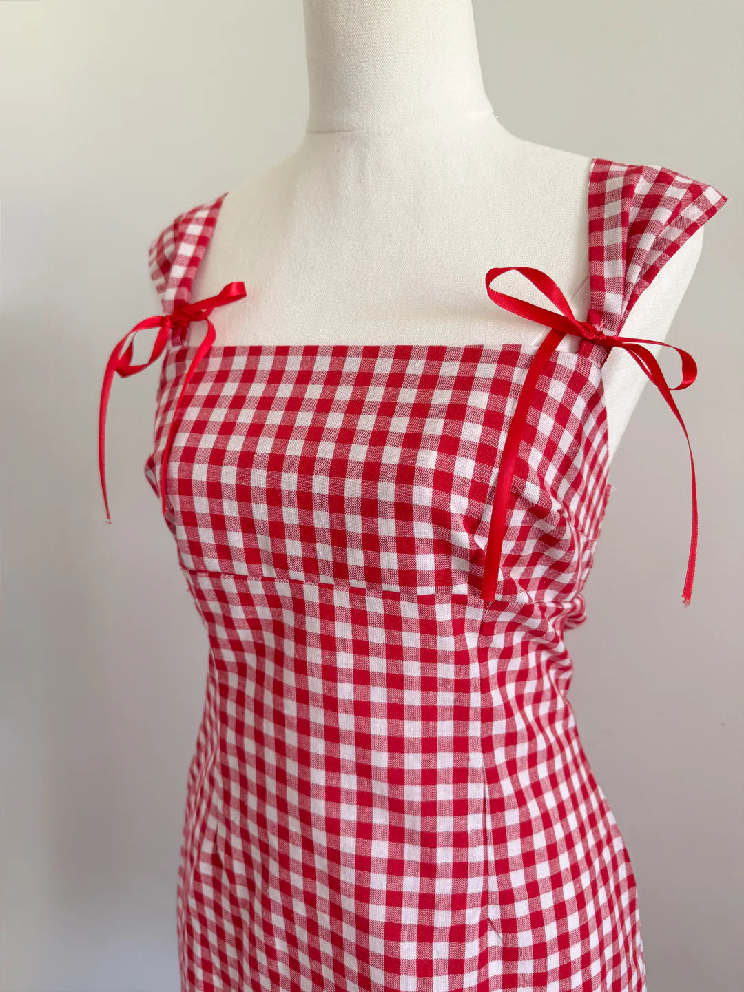 Little Red Gingham Dress