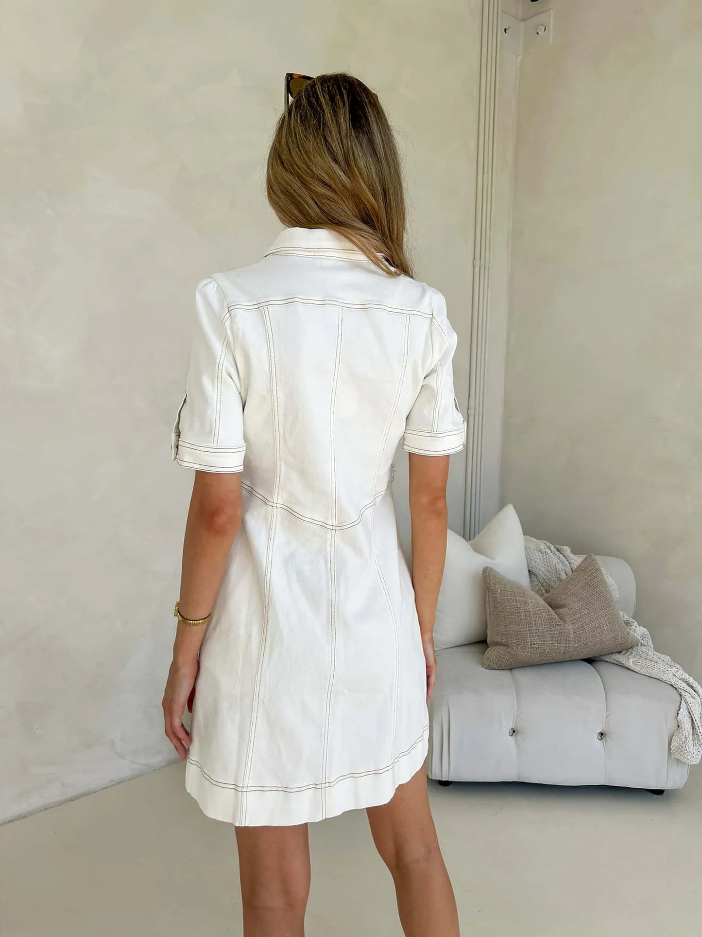 Elba White Denim Dress