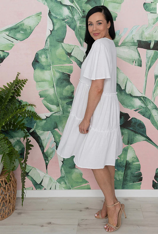 Savanna Linen Midi Dress