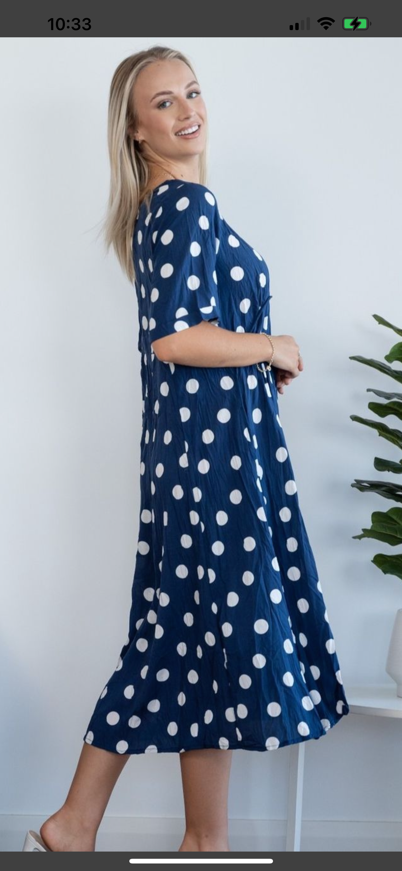 Navy Polka Dot Dress